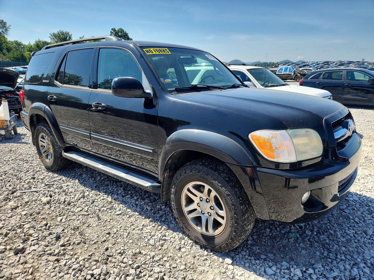 2006 Toyota Sequoia Limited Black vin: 5TDBT48A96S266143