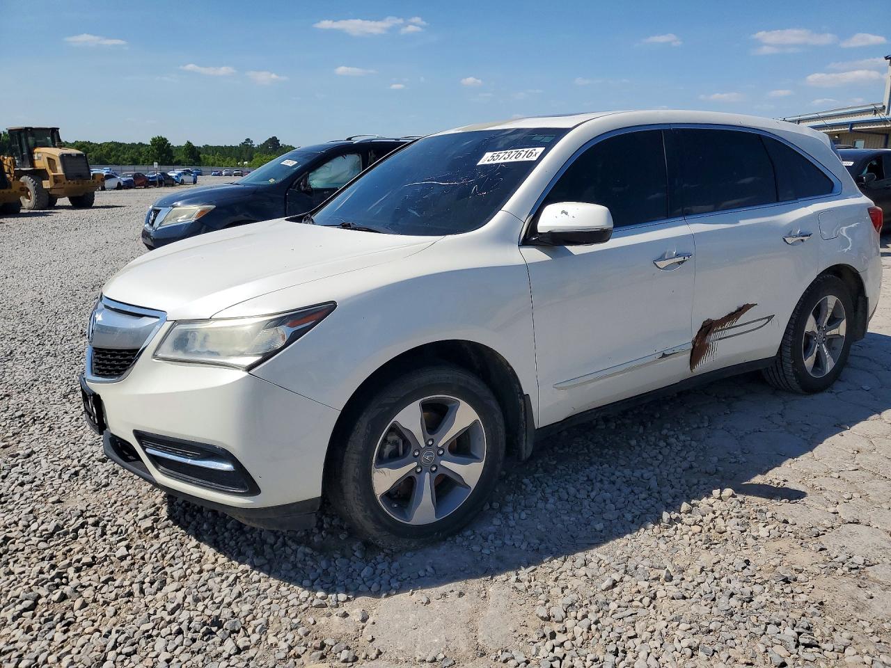 2014 Acura Mdx White vin: 5FRYD3H23EB003626
