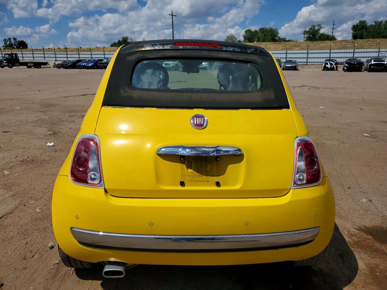 2015 Fiat 500 Lounge Yellow vin: 3C3CFFER1FT741473