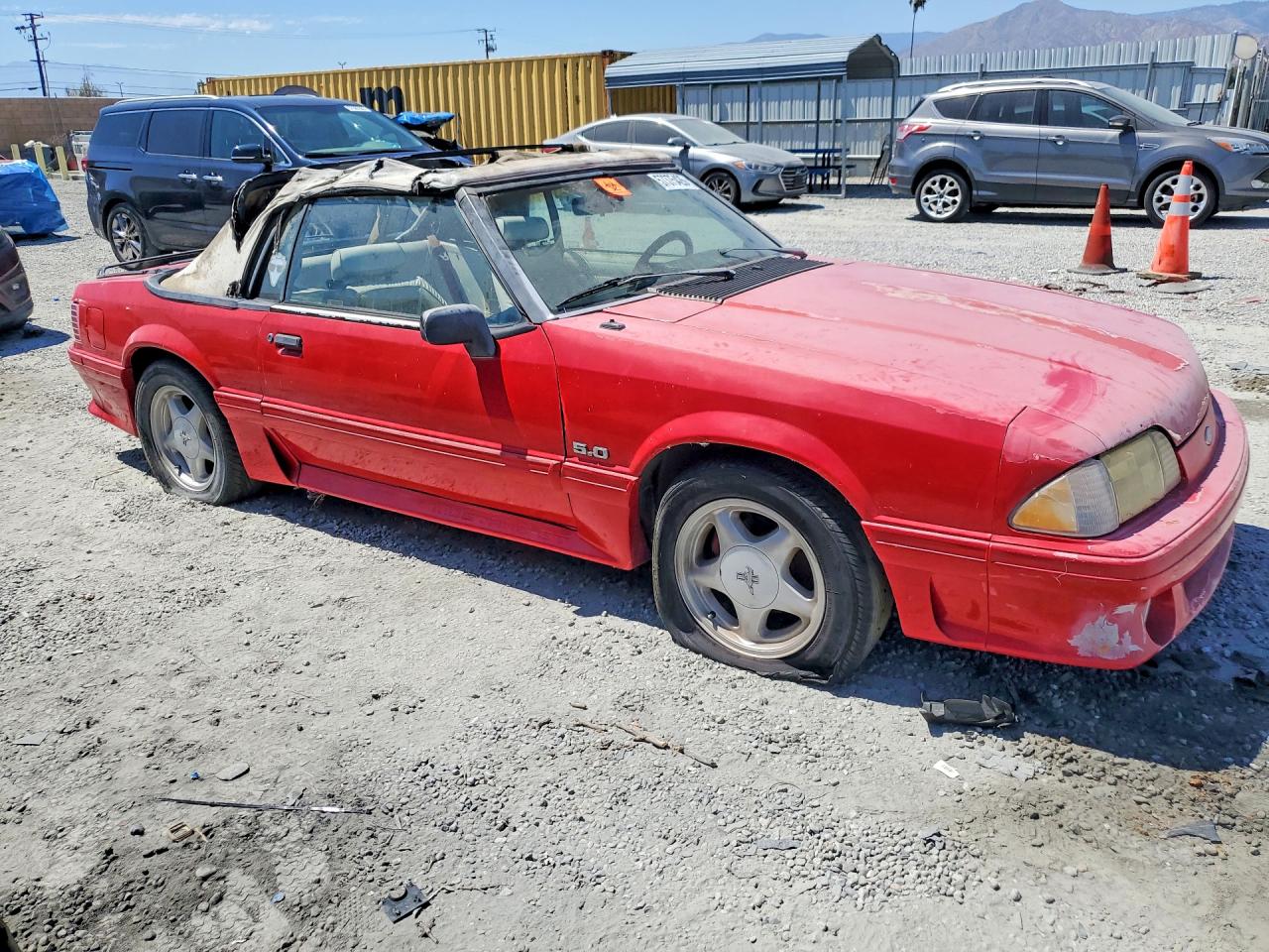 1991 Ford Mustang Gt Red vin: 1FACP45E5MF131616