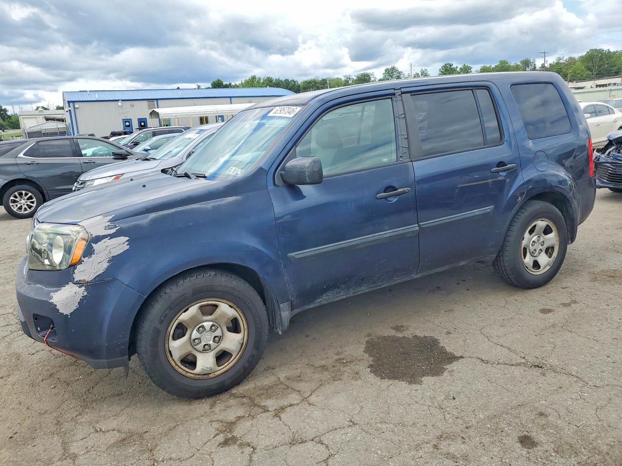 2010 Honda Pilot Lx Blue vin: 5FNYF4H27AB016777
