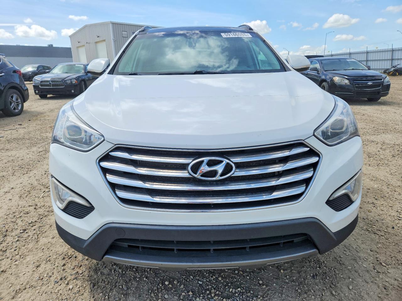 2014 Hyundai Santa Fe Gls White vin: KM8SNDHF9EU039711
