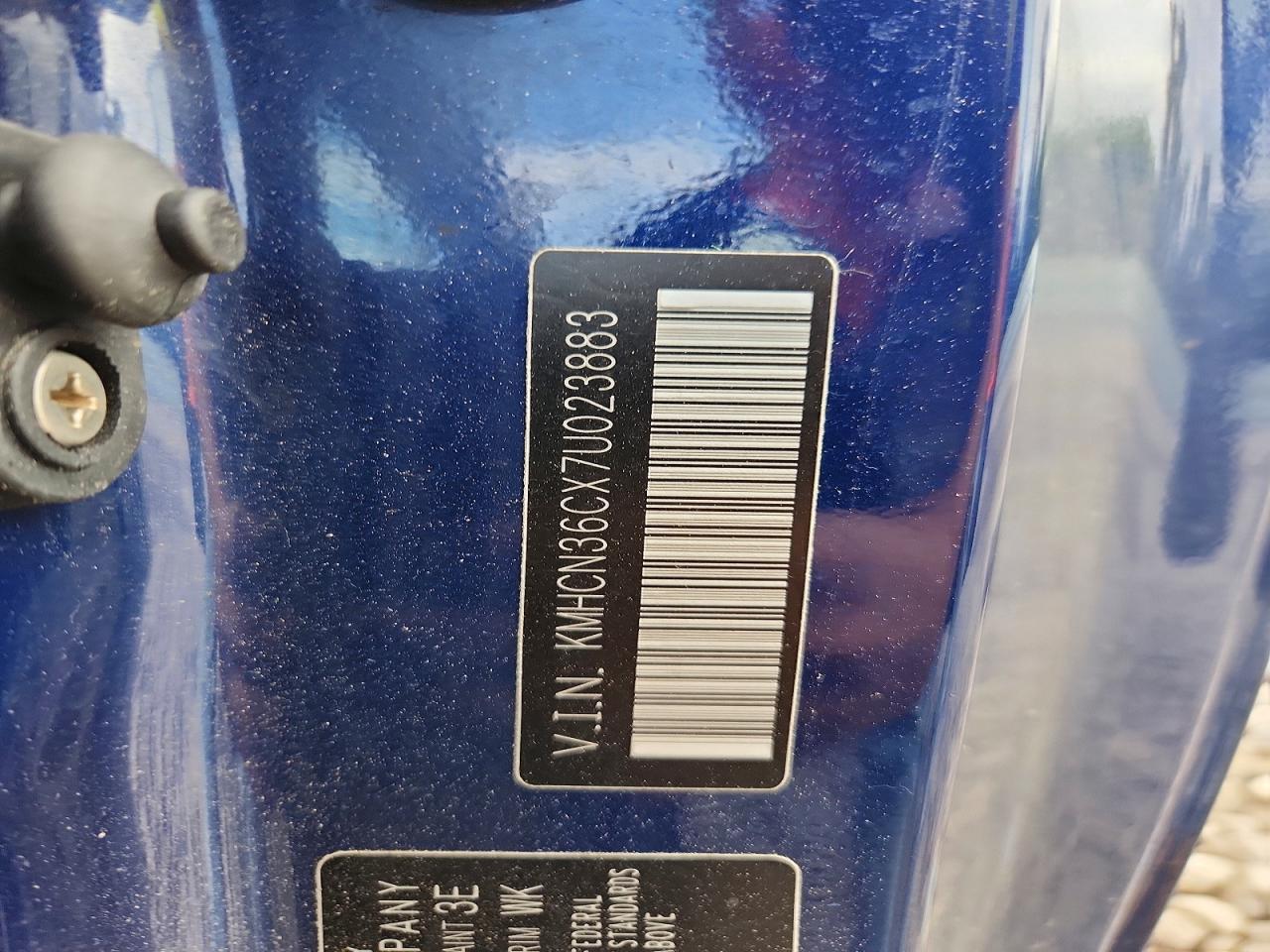 2007 Hyundai Accent Gs Blue vin: KMHCN36CX7U023883