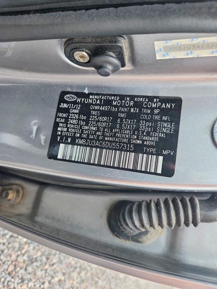 2013 Hyundai Tucson Gls Серебряный vin: KM8JU3AC6DU557315