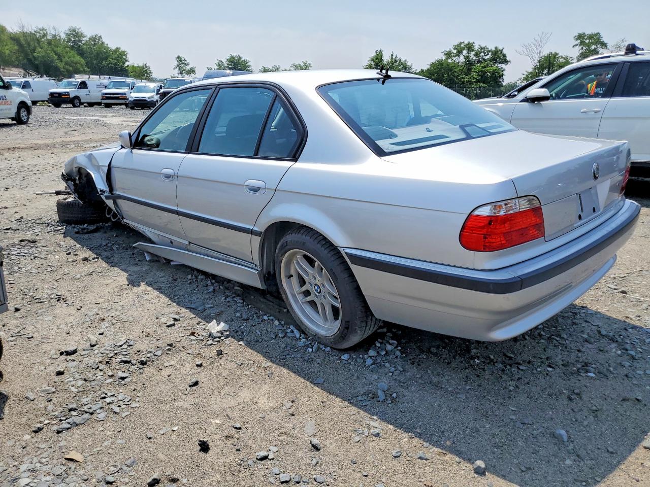 2001 Bmw 740 I Automatic Silver vin: WBAGG834X1DN86401