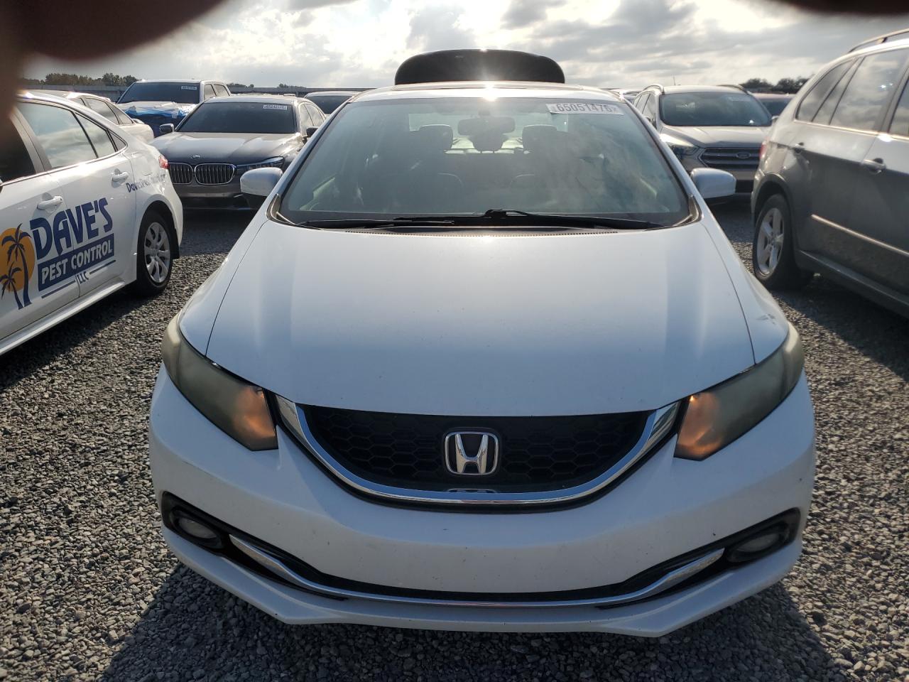 2015 Honda Civic Exl White vin: 19XFB2F95FE079378