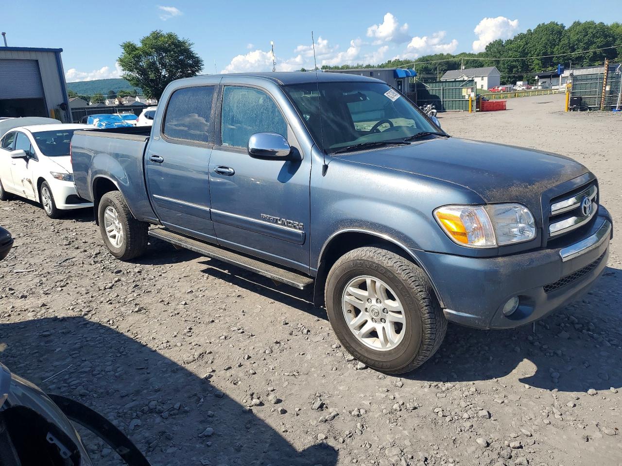 2005 Toyota Tundra Double Cab Sr5 Blue vin: 5TBDT44165S494428