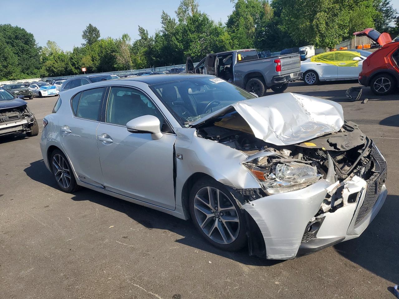 2014 Lexus Ct 200 Silver vin: JTHKD5BH8E2194266