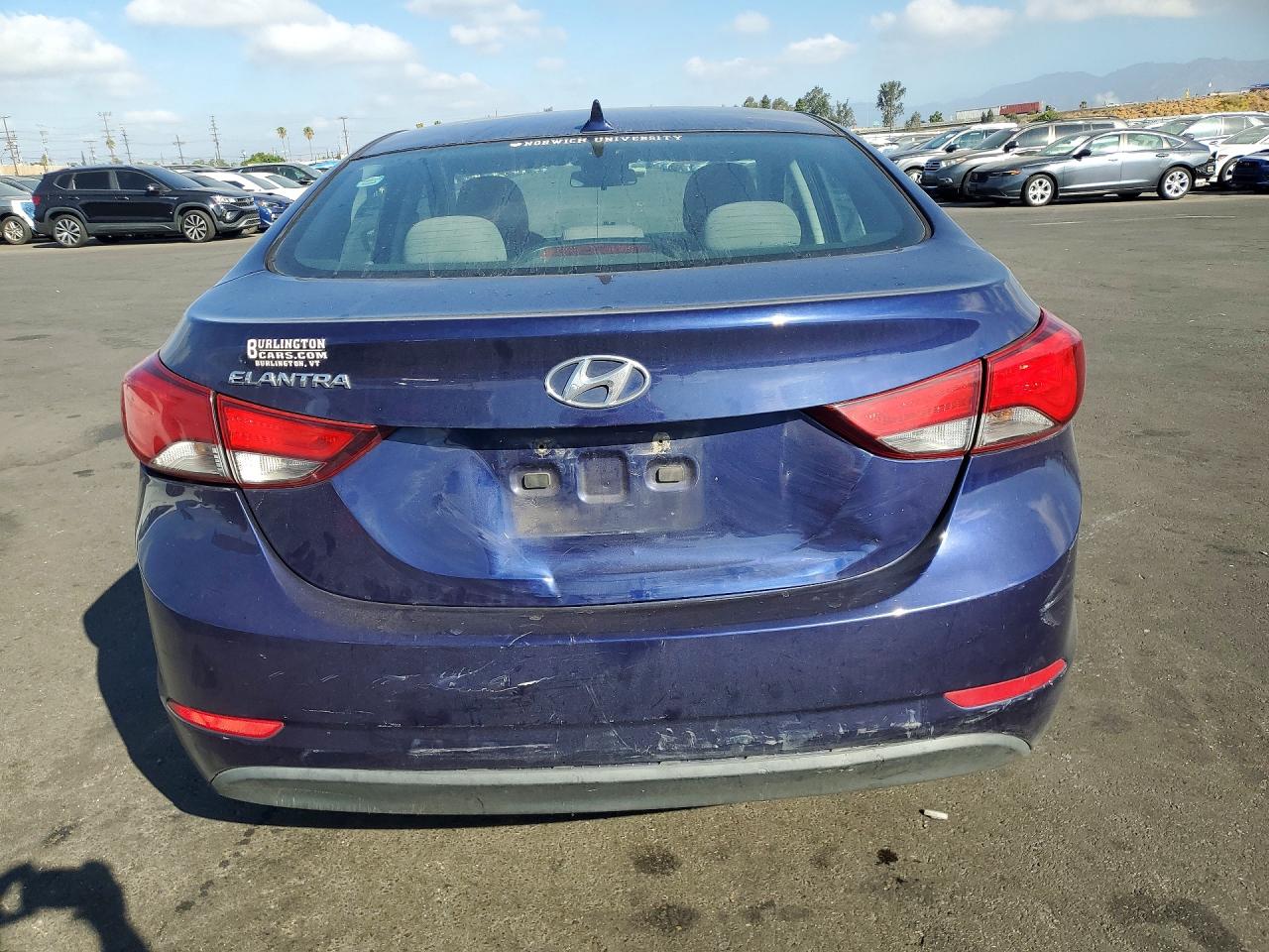 2014 Hyundai Elantra Se Blue vin: 5NPDH4AE8EH485669