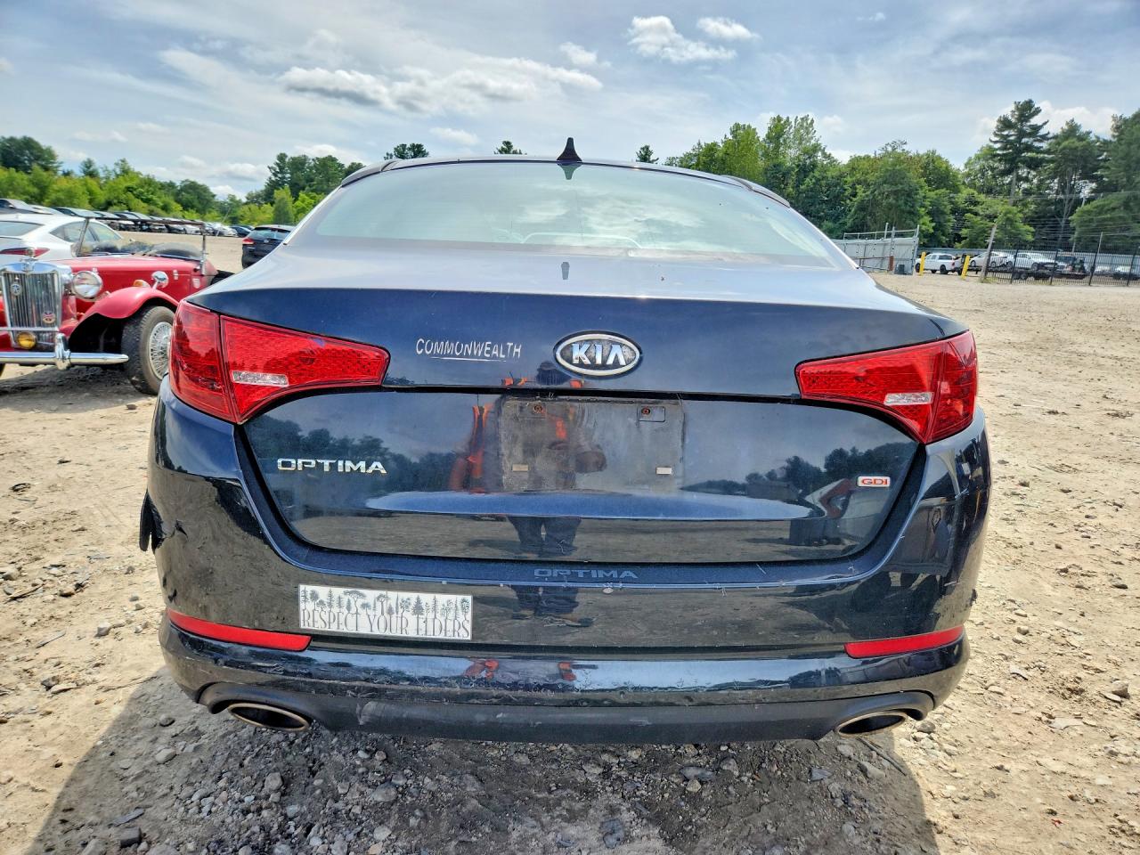2012 Kia Optima Lx Black vin: 5XXGM4A71CG088047