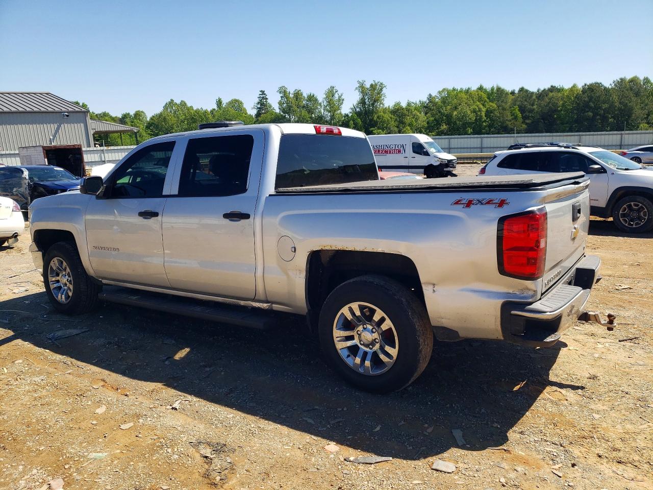 2014 Chevrolet Silverado K1500 Lt Silver vin: 3GCUKREC3EG540593