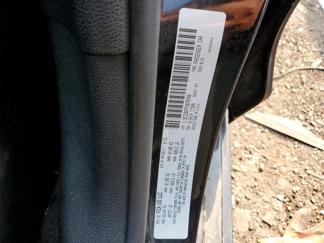 2015 Chrysler 200 S Black vin: 1C3CCCBG7FN678700