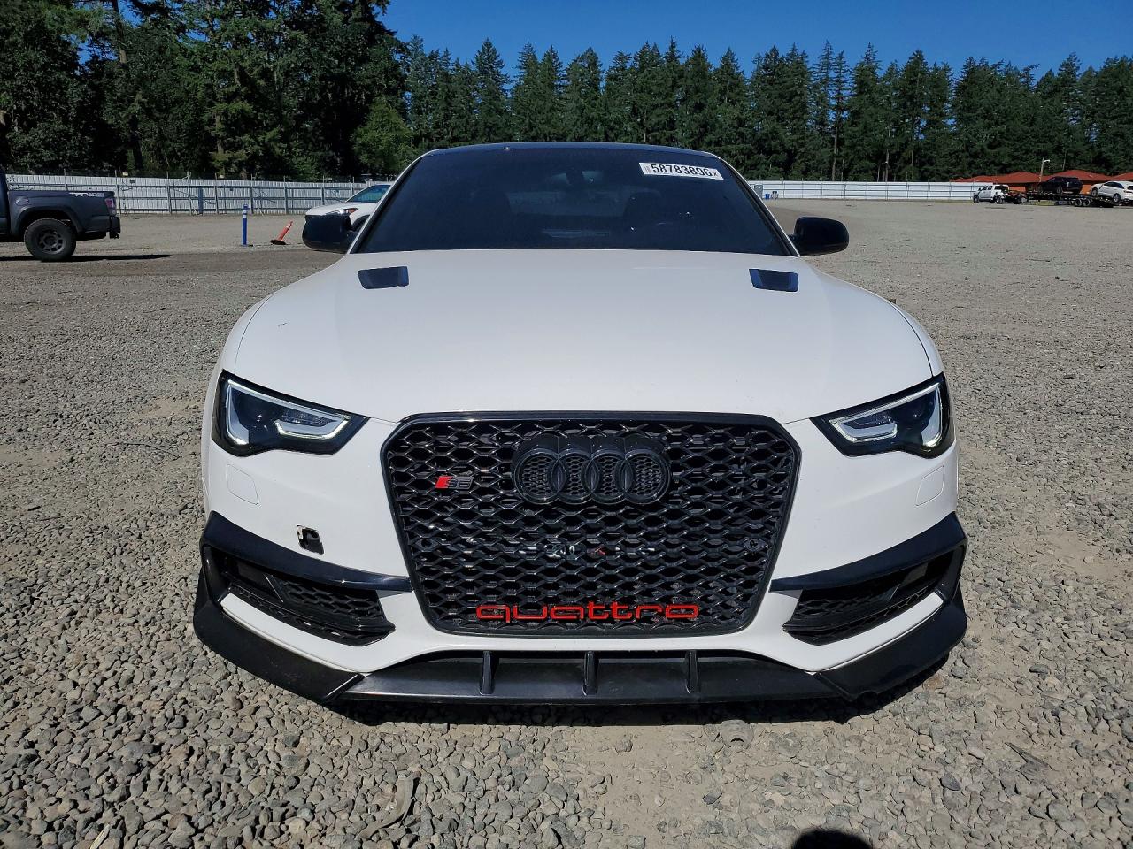 2013 Audi S5 Premium Plus White vin: WAUCGAFR4DA038817