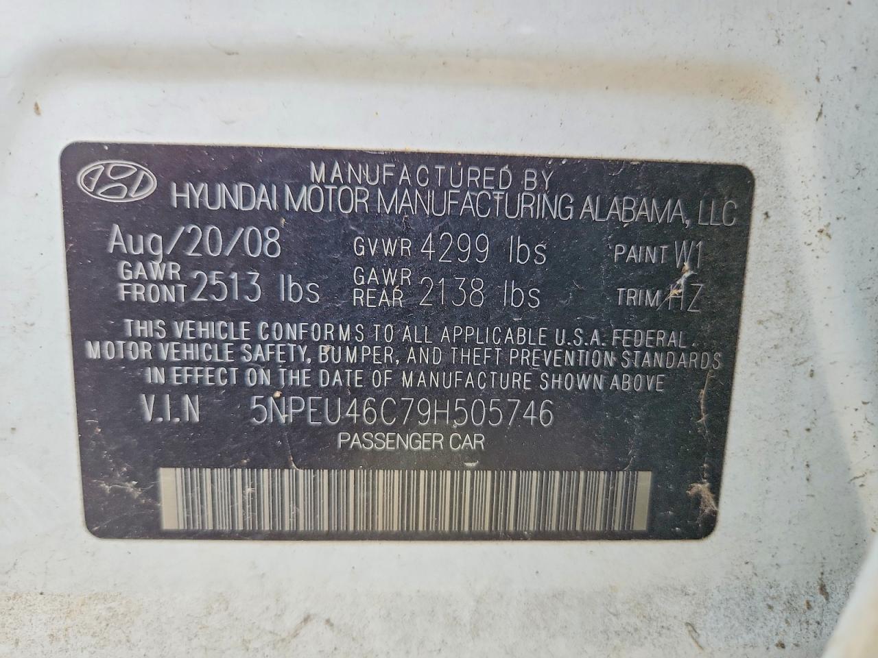 2009 Hyundai Sonata Limited White vin: 5NPEU46C79H505746
