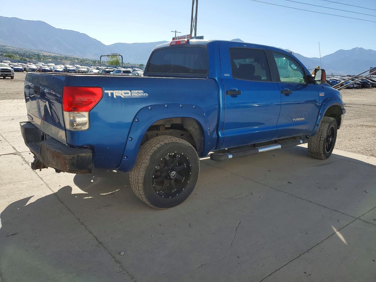 2007 Toyota Tundra Crewmax Sr5 Blue vin: 5TBDV54117S457127