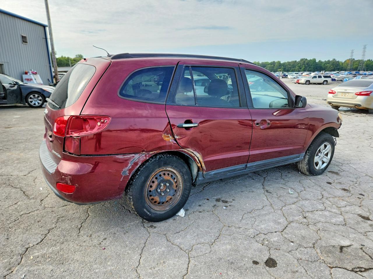 2009 Hyundai Santa Fe Gls Burgundy vin: 5NMSG13D69H296115