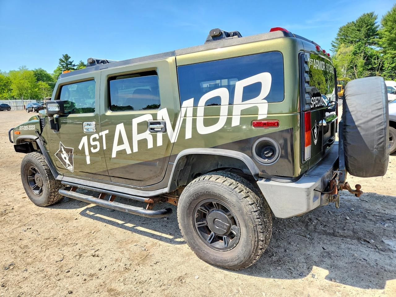 2003 Hummer H2 Green vin: 5GRGN23U83H145186