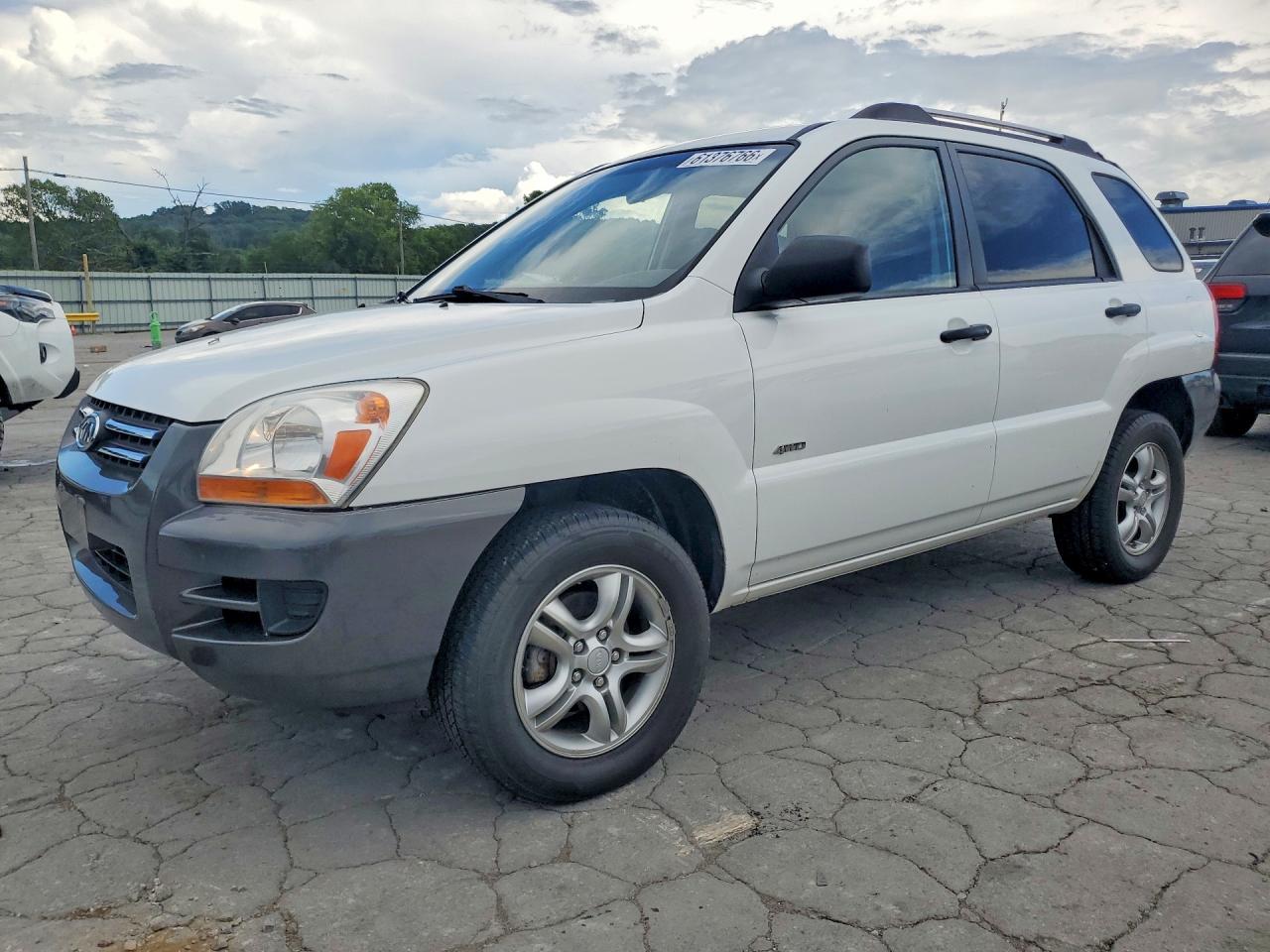 2008 Kia Sportage Lx White vin: KNDJE723387479264