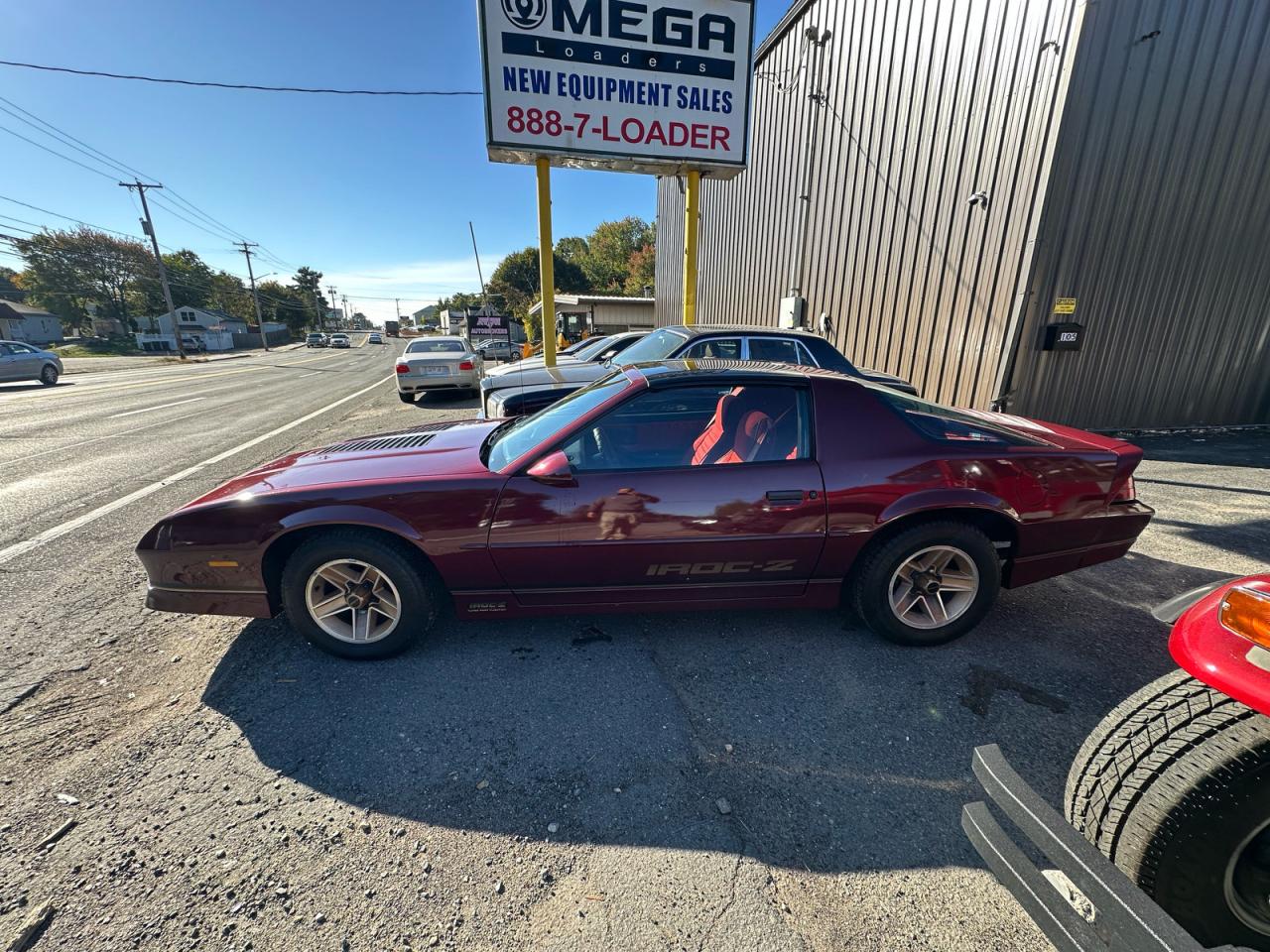 1988 Chevrolet Camaro Burgundy vin: 1G1FP21F1JL138014