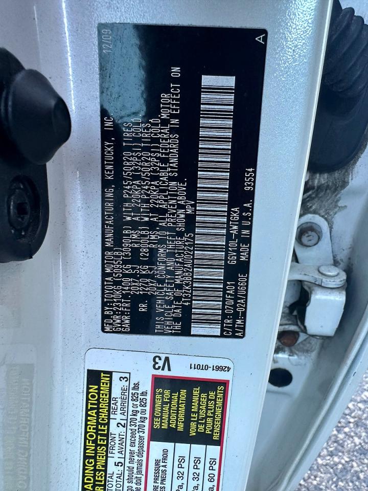 2010 Toyota Venza Fwd V6 Белый vin: 4T3ZK3BB2AU022175