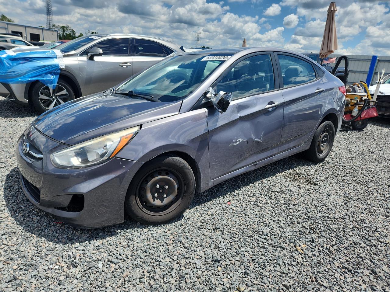 2015 Hyundai Accent Gls Gray vin: KMHCT4AE8FU897992