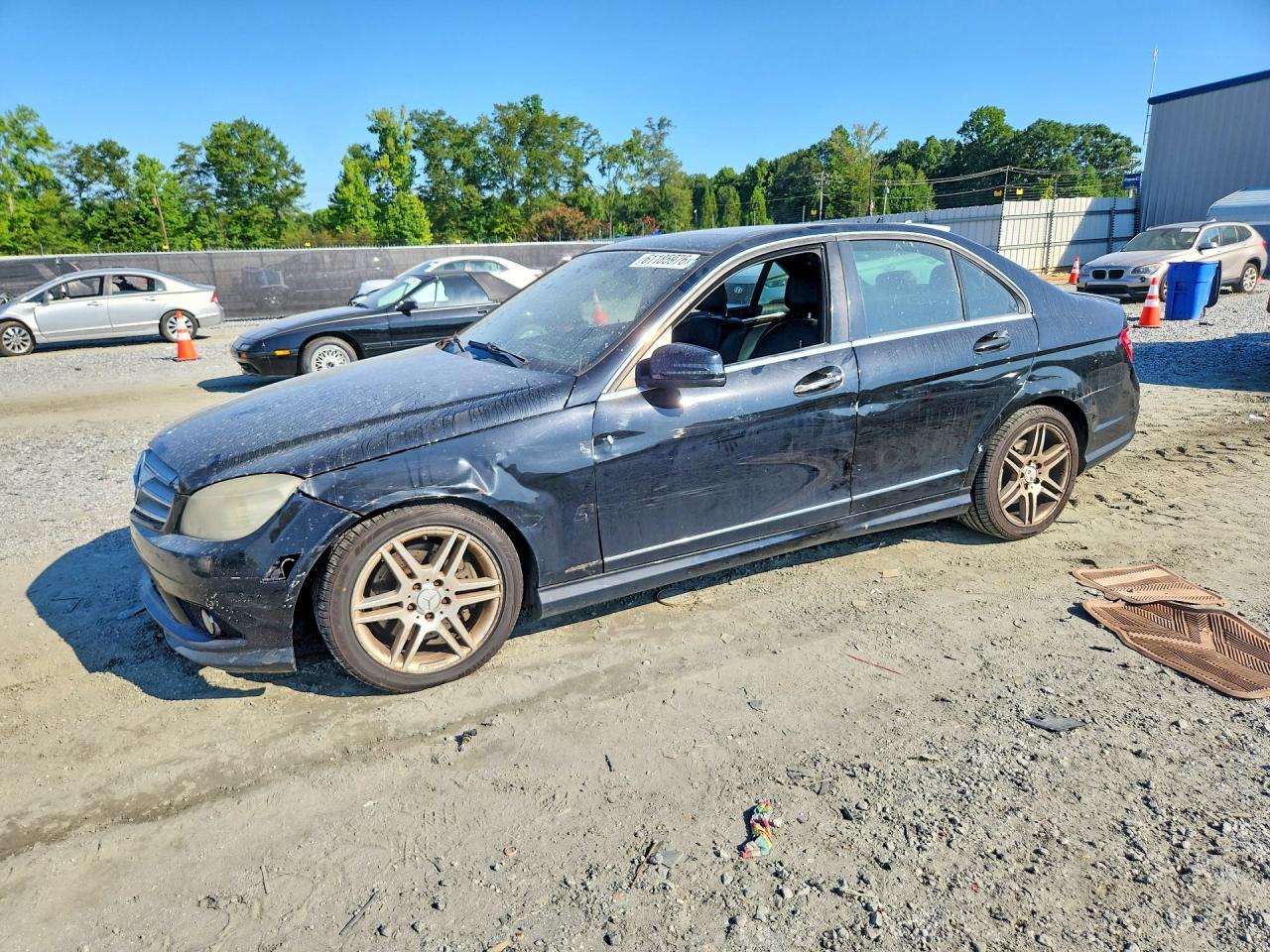 2010 Mercedes-benz C 350 Black vin: WDDGF5GB8AR088283