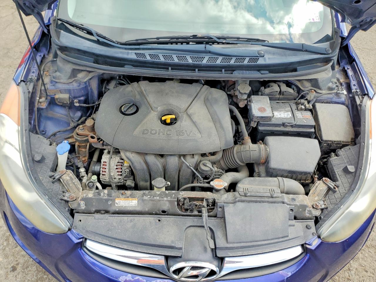 2012 Hyundai Elantra Gls Синий vin: 5NPDH4AE8CH103282