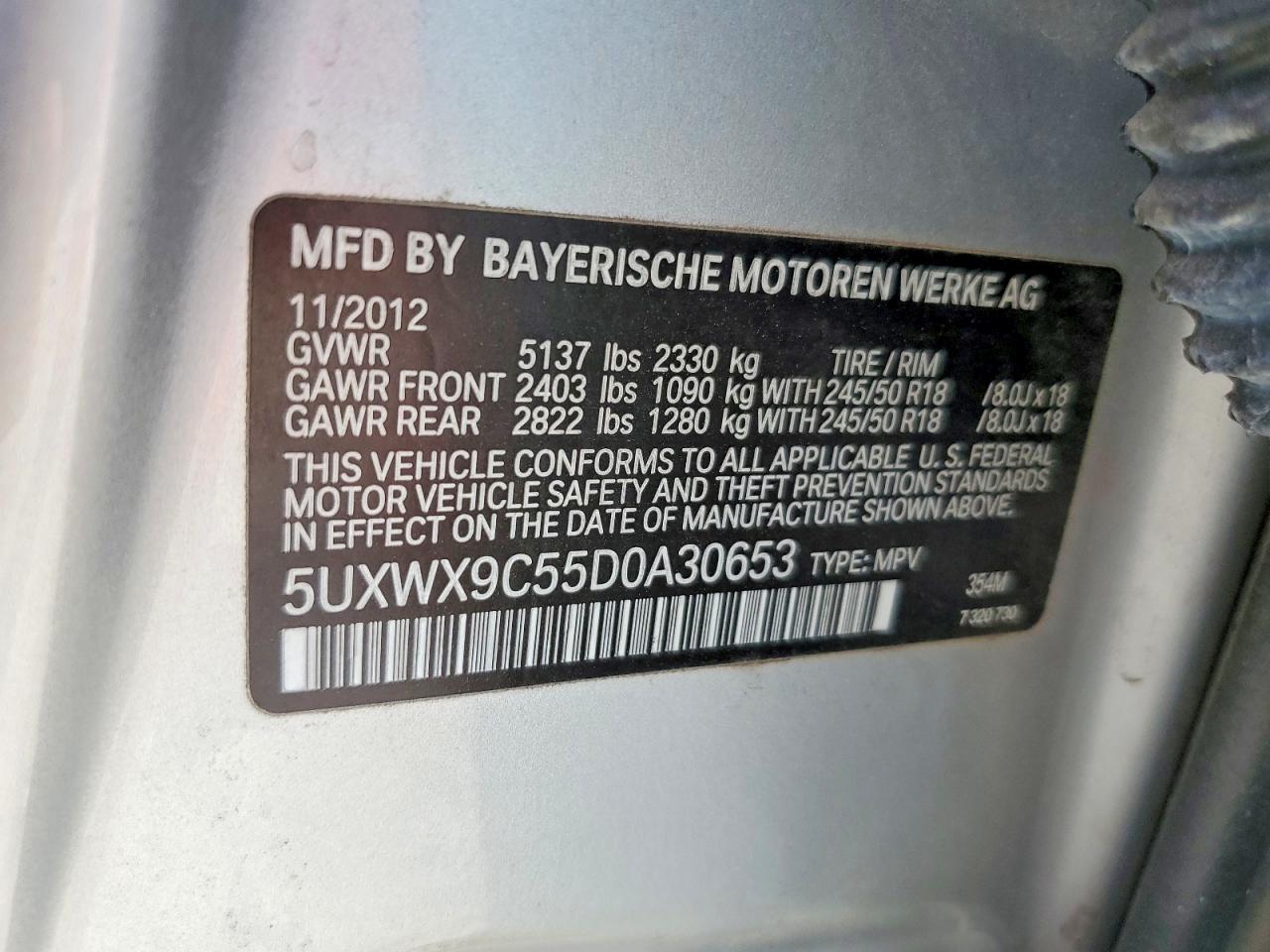 2013 Bmw X3 Xdrive28i Silver vin: 5UXWX9C55D0A30653
