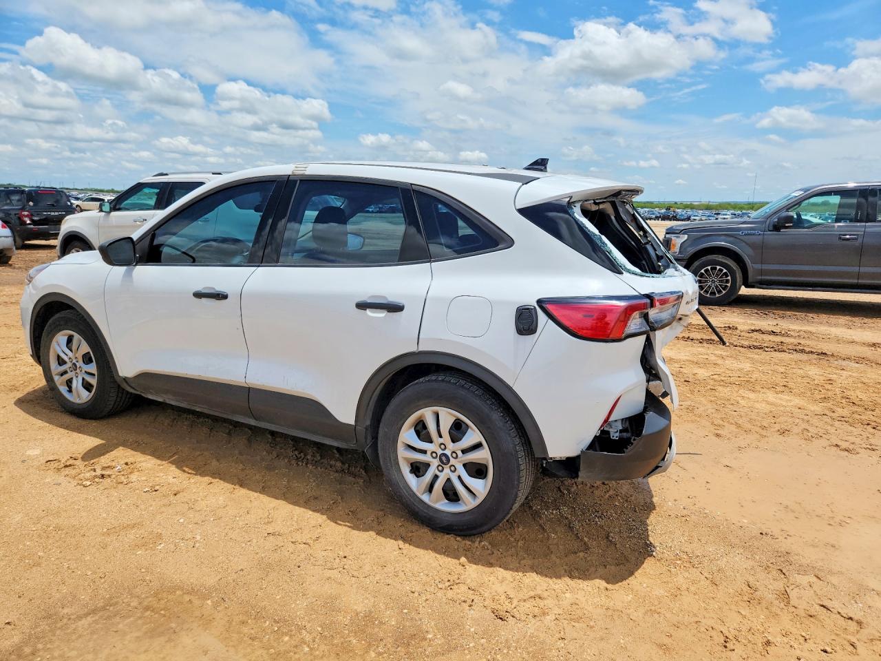 2020 Ford Escape S White vin: 1FMCU0F62LUA12060