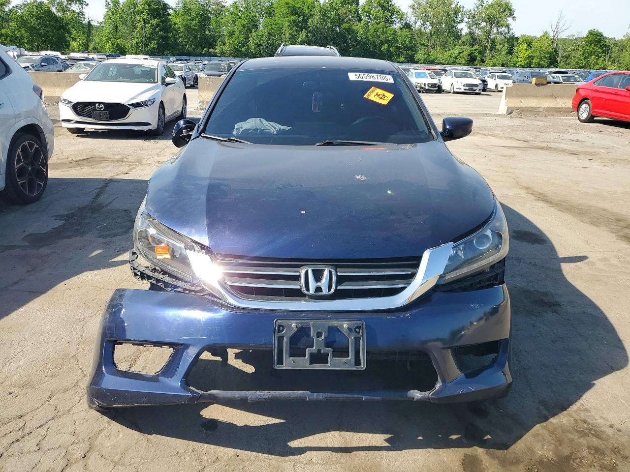 2014 Honda Accord Lx Blue vin: 1HGCR2F33EA176544
