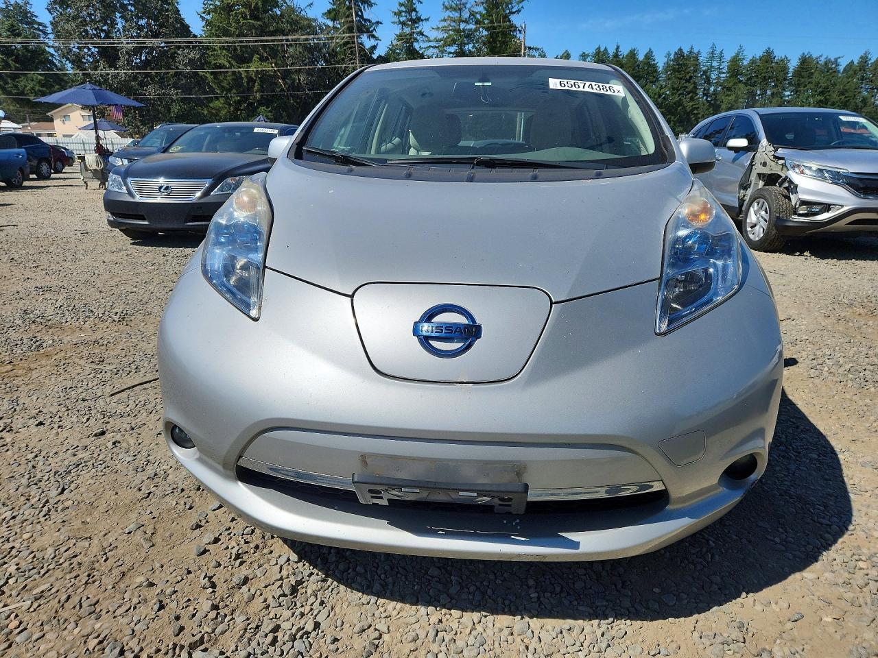 2011 Nissan Leaf Sv Silver vin: JN1AZ0CP4BT000834