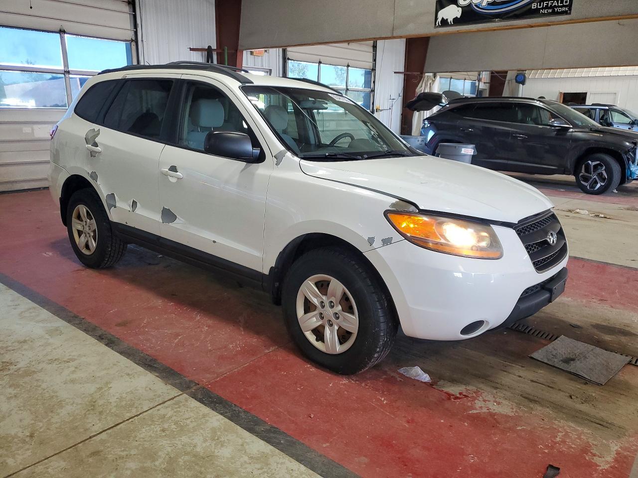 2009 Hyundai Santa Fe Gls White vin: 5NMSG13D69H325354