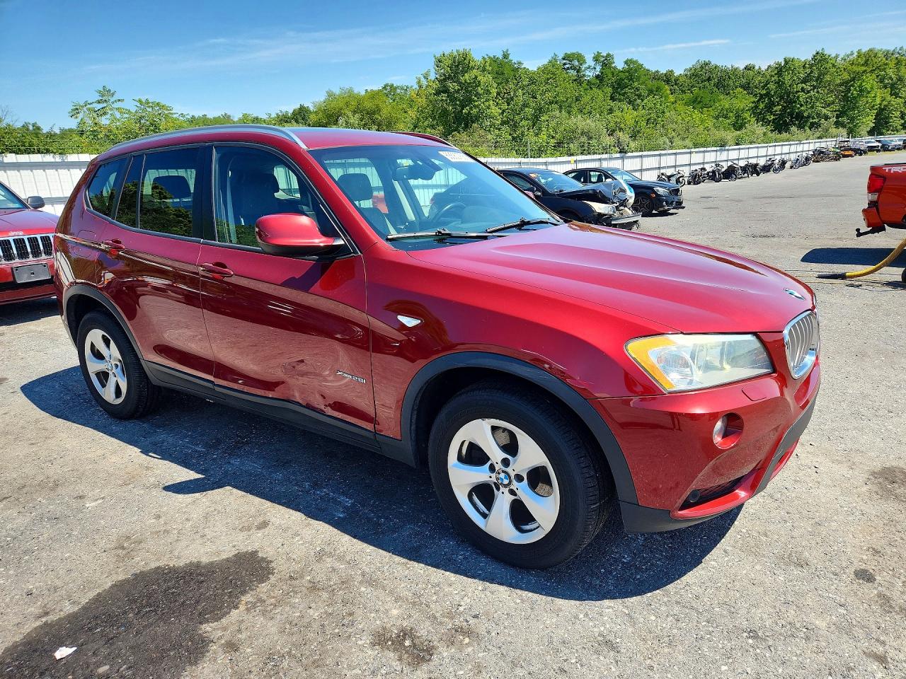 2011 Bmw X3 Xdrive28i Maroon vin: 5UXWX5C57BL704741