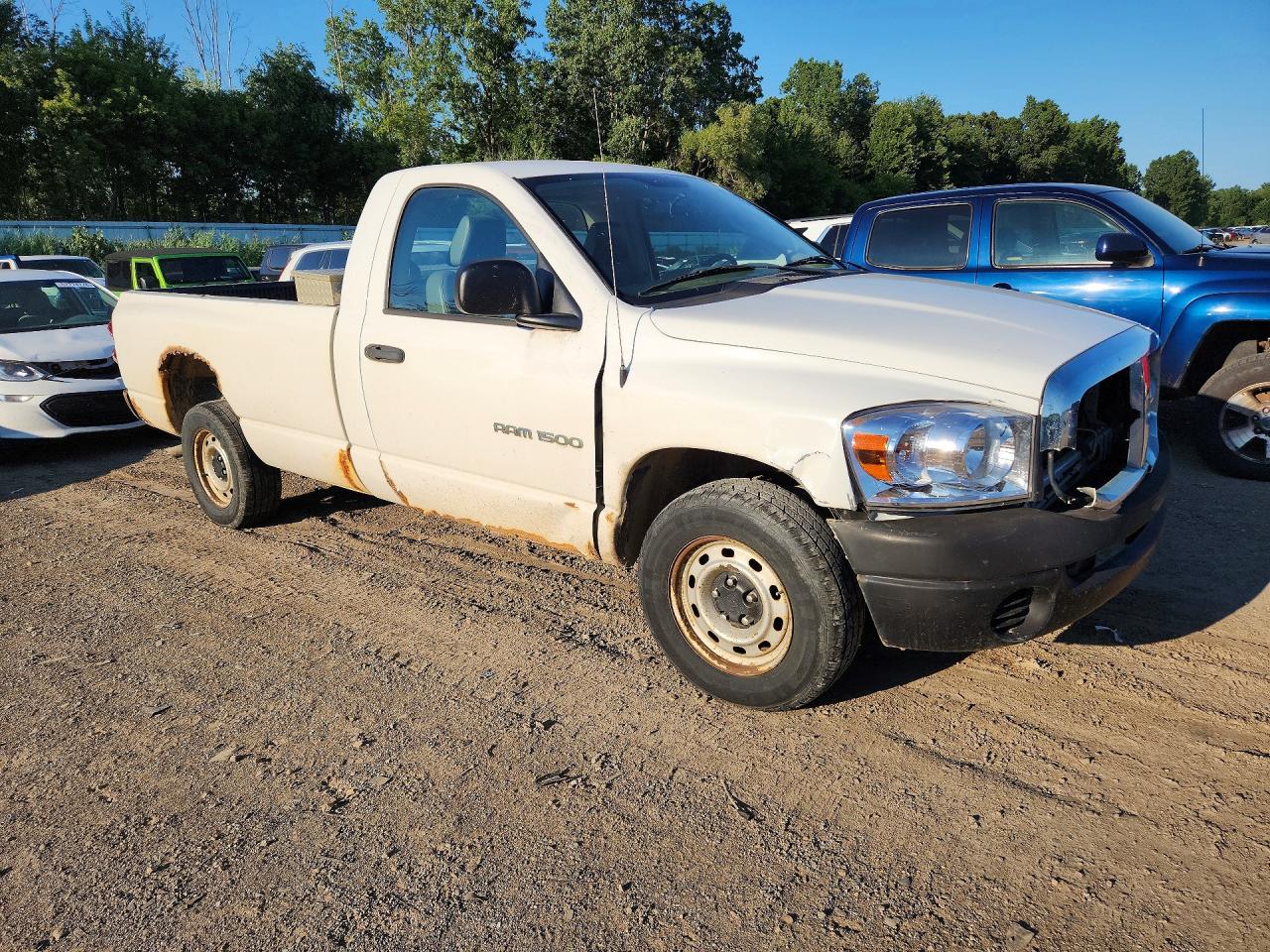 2007 Dodge Ram 1500 St White vin: 1D7HA16P47J593723