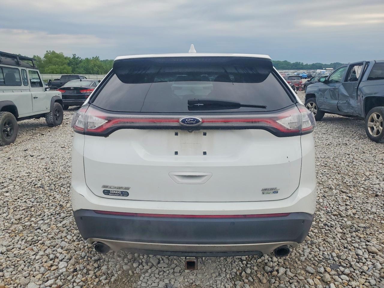 2016 Ford Edge Sel Белый vin: 2FMPK4J9XGBB26660