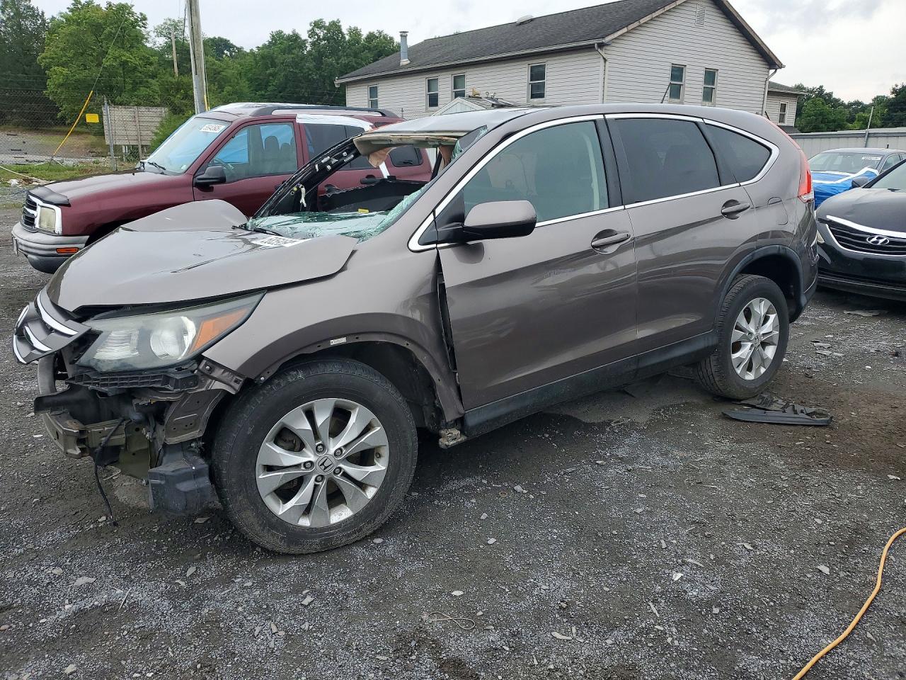 2014 Honda Cr-v Ex Silver vin: 5J6RM4H57EL097524