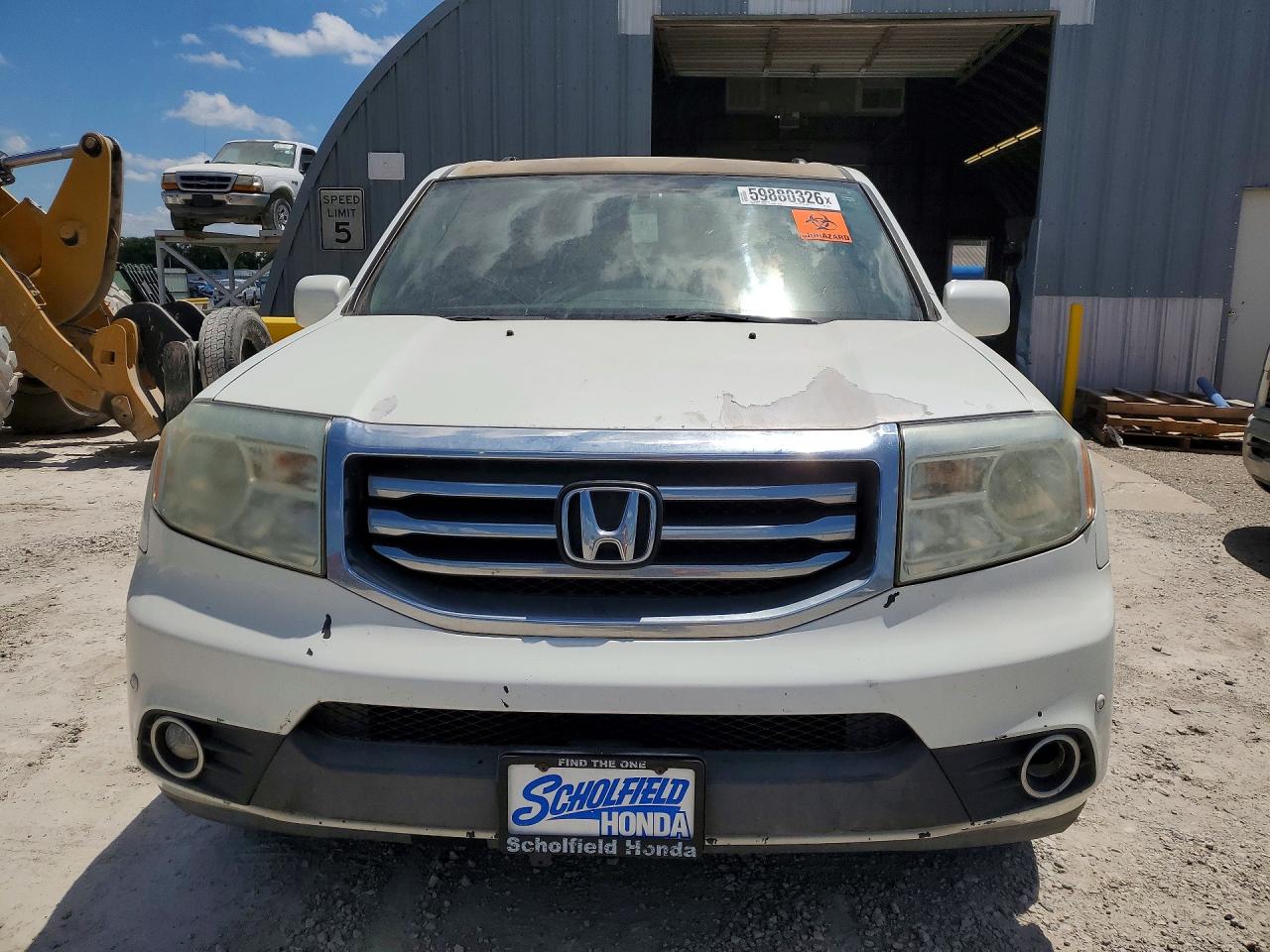2013 Honda Pilot Touring White vin: 5FNYF4H99DB007371