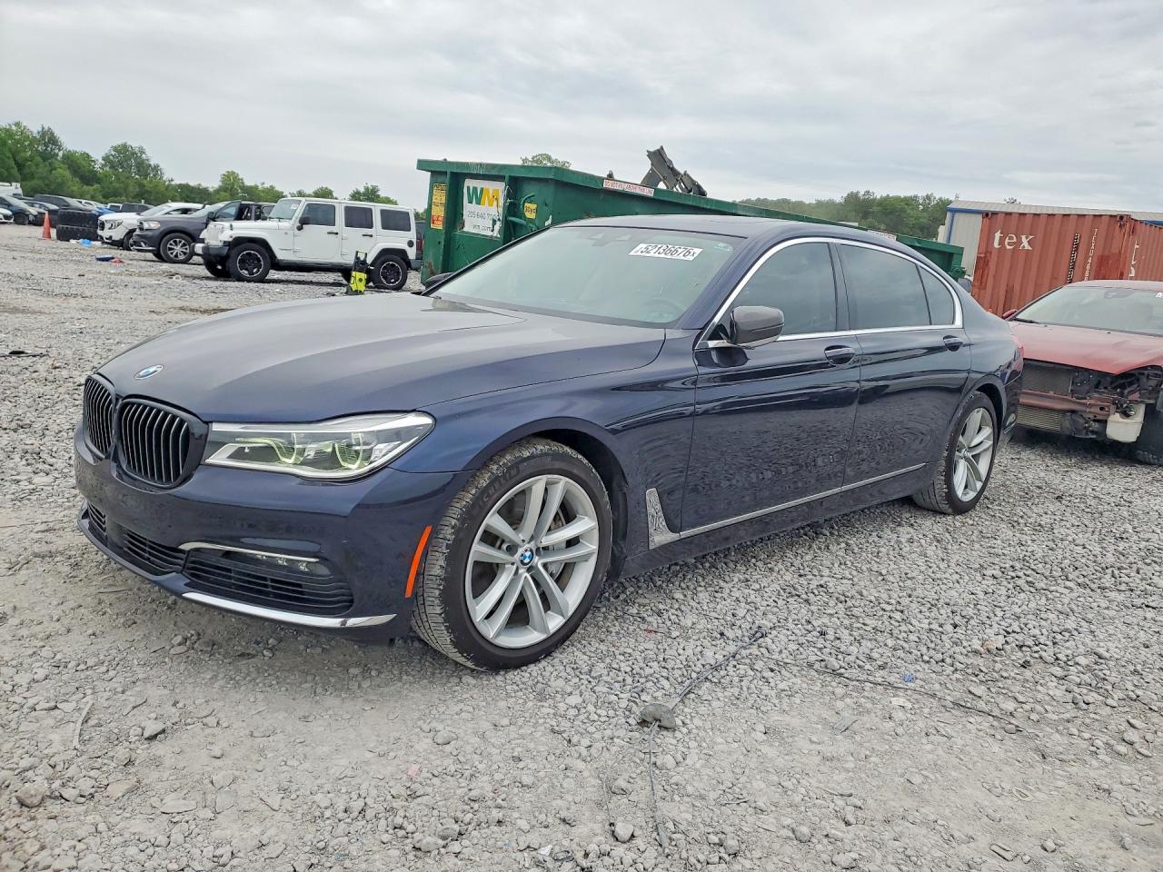 2016 Bmw 750 Xi Blue vin: WBA7F2C59GG419558