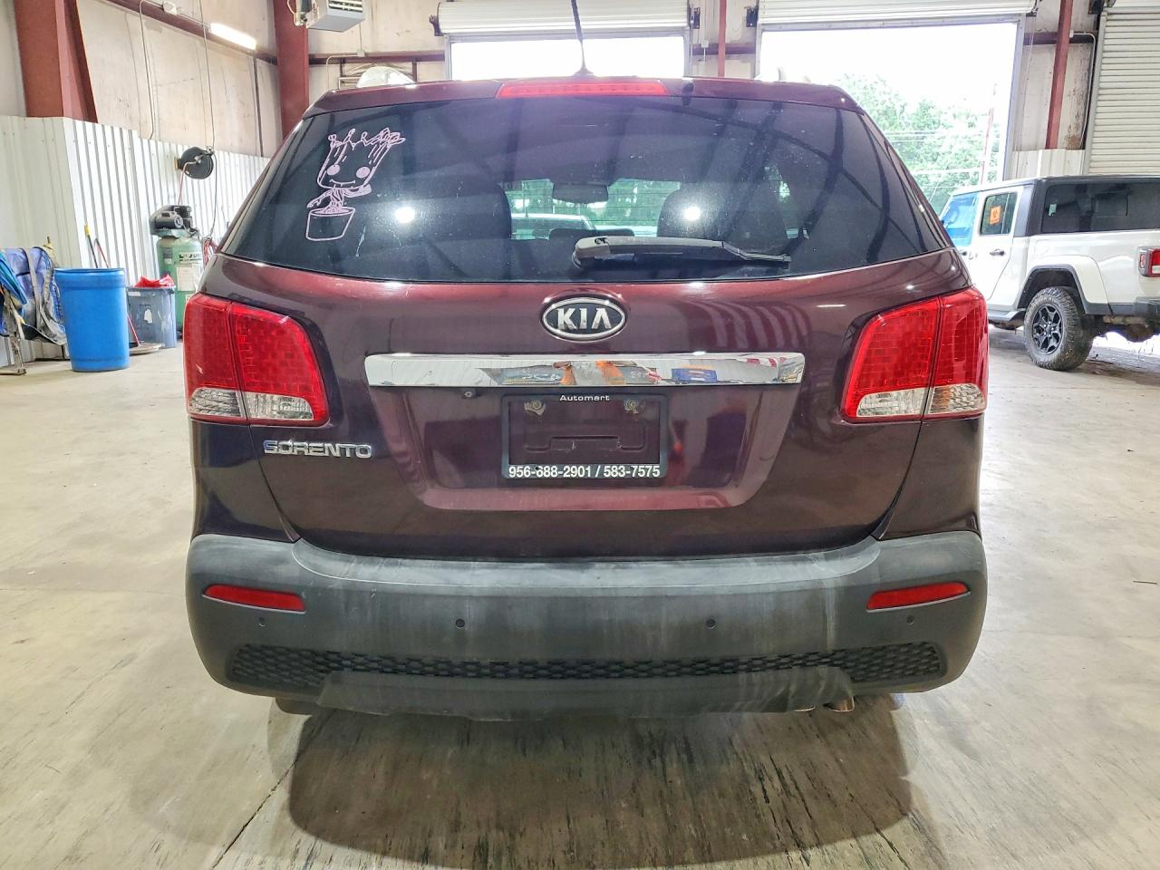 2012 Kia Sorento Lx Maroon vin: 5XYKT3A62CG294634