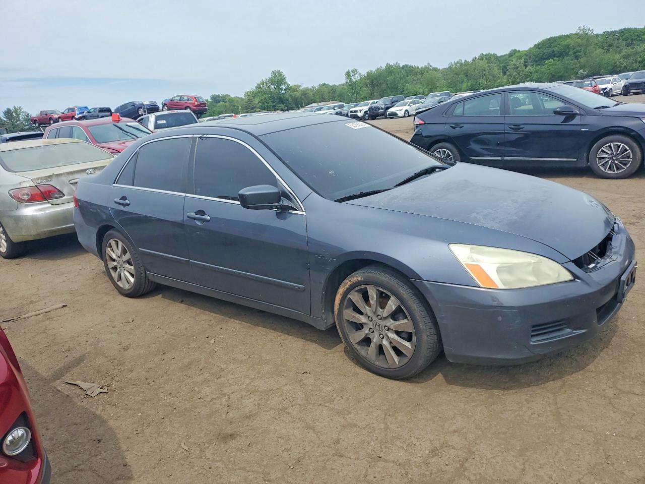 2007 Honda Accord Ex Gray vin: 1HGCM66597A088527