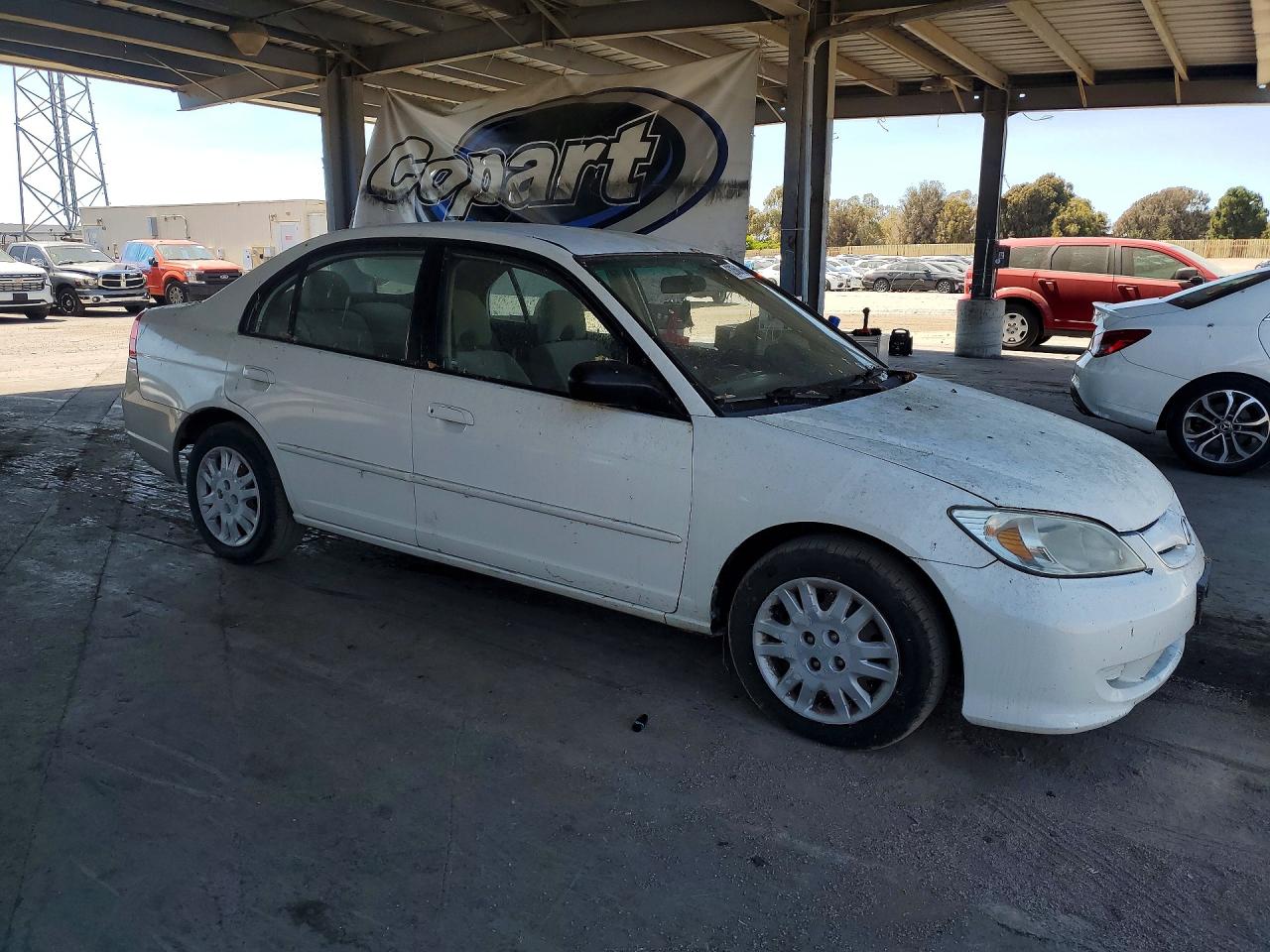 2004 Honda Civic Lx White vin: 2HGES16564H641648