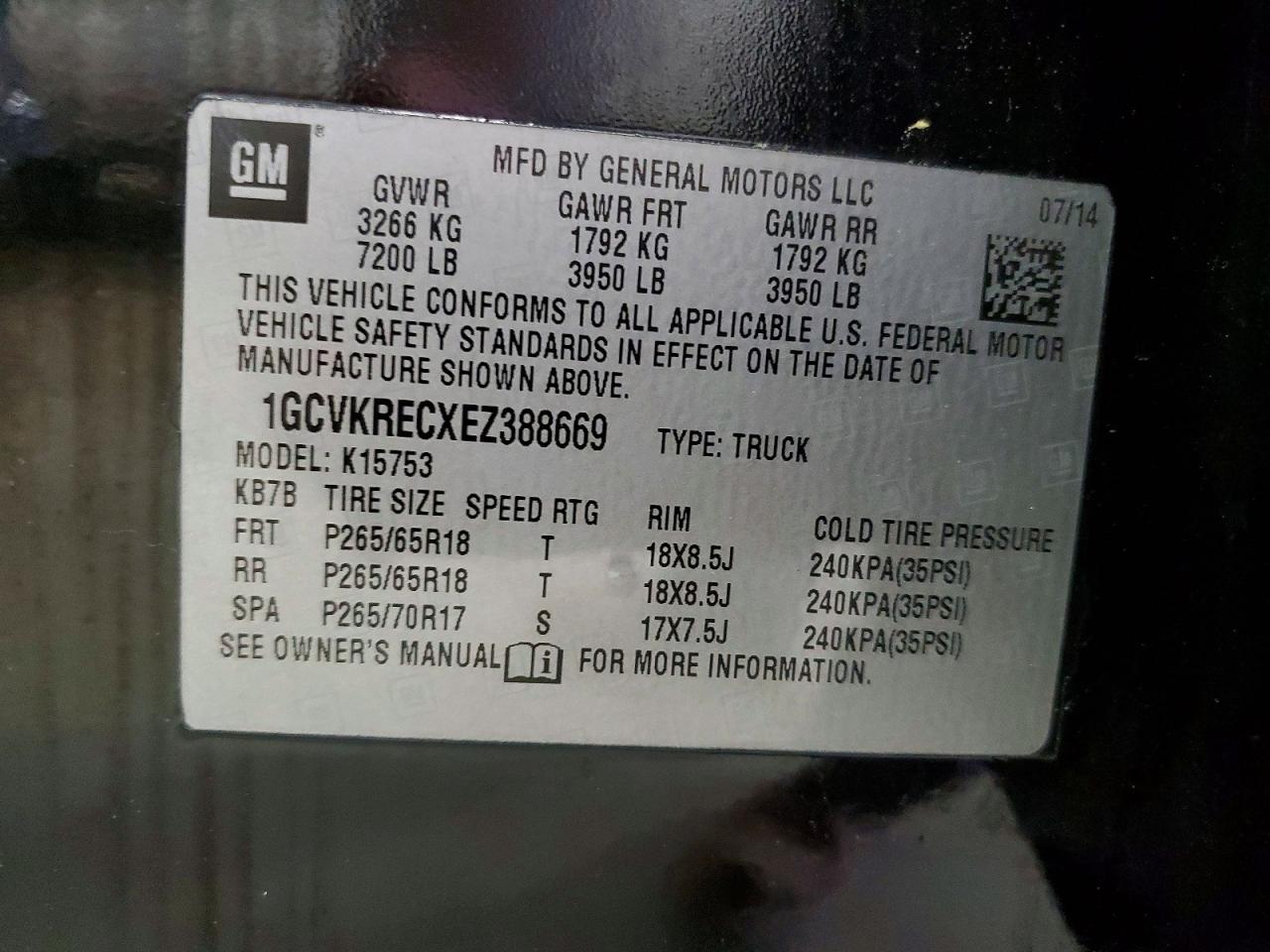 2014 Chevrolet Silverado K1500 Lt Black vin: 1GCVKRECXEZ388669