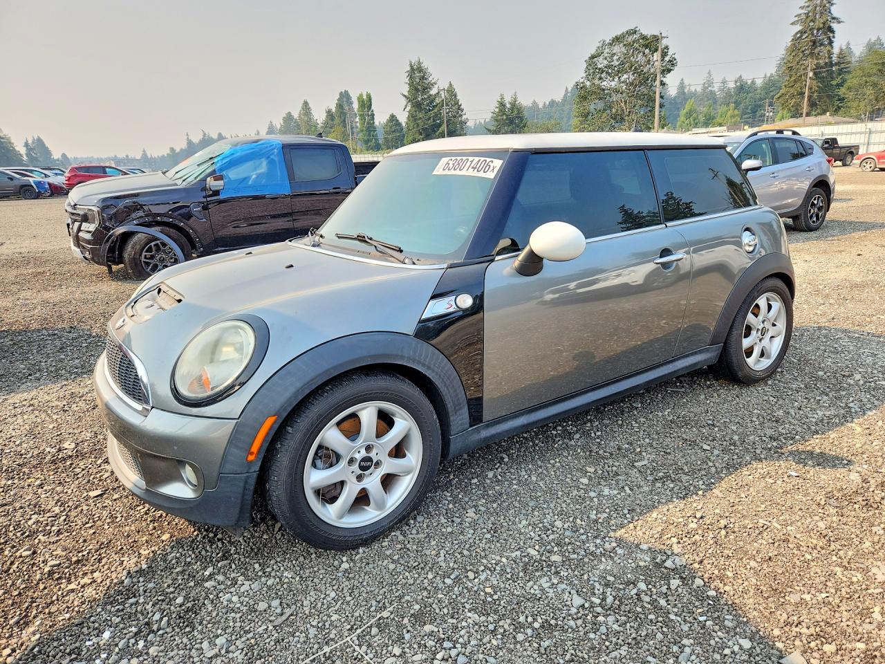 2007 Mini Cooper S Gray vin: WMWMF73557TL85058