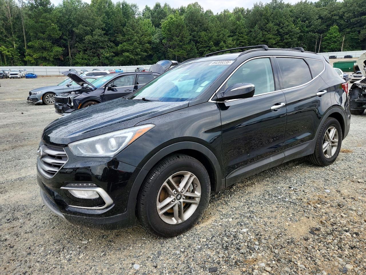 2017 Hyundai Santa Fe Sport 2.4l Black vin: 5XYZU3LB7HG393219