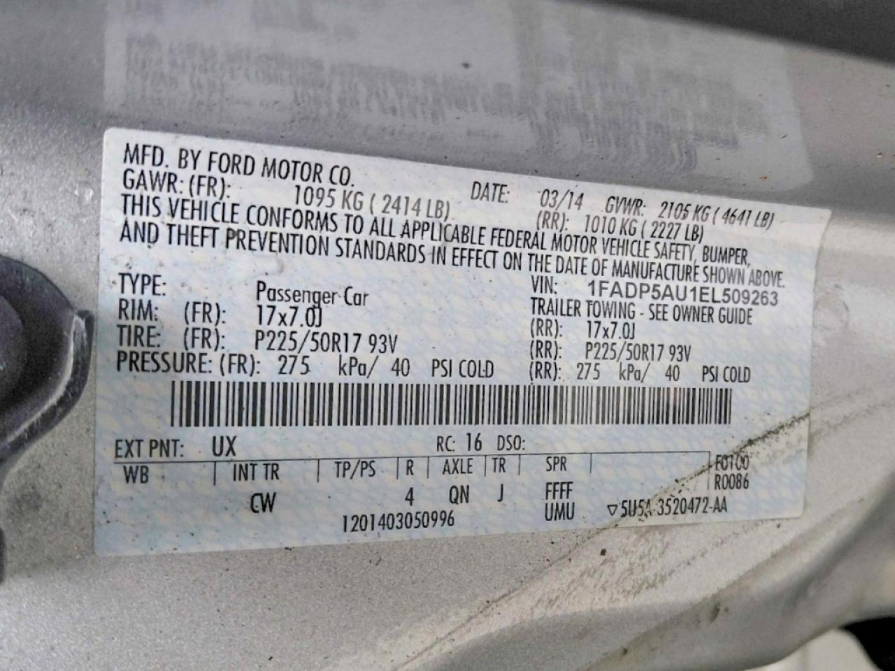 2014 Ford C-max Se Серебряный vin: 1FADP5AU1EL509263