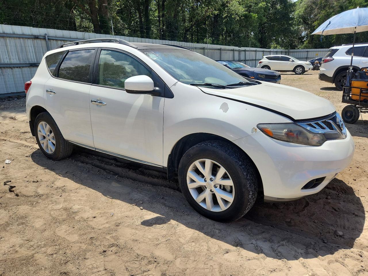 2014 Nissan Murano Sl White vin: JN8AZ1MU6EW420495