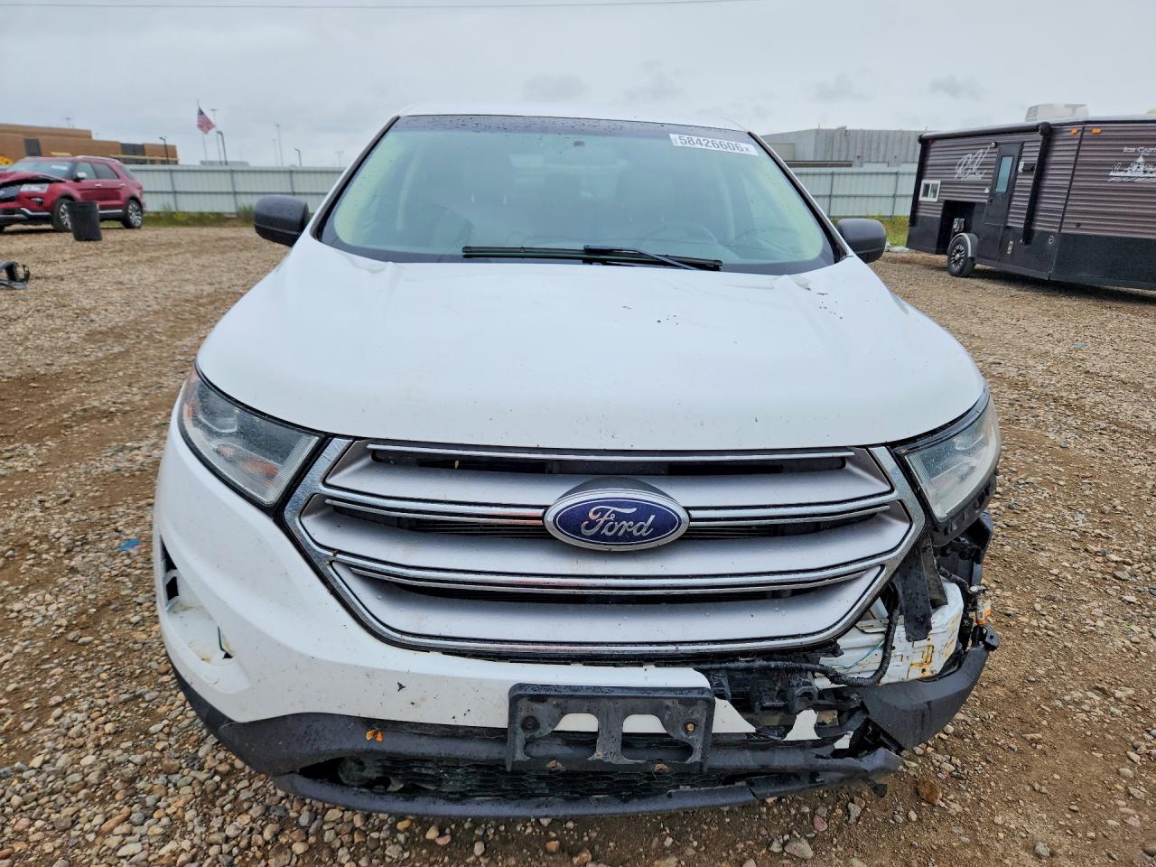 2015 Ford Edge Se White vin: 2FMTK4G88FBC12061