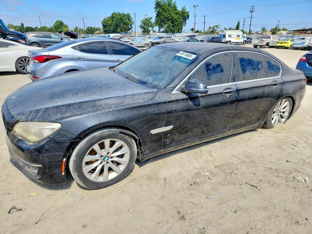 2015 Bmw 740 I Black vin: WBAYA6C5XFD827027