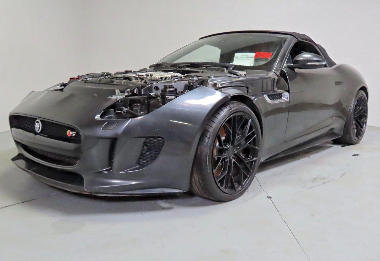 2014 Jaguar F-type V8 S Gray vin: SAJWA6GL6EMK07553