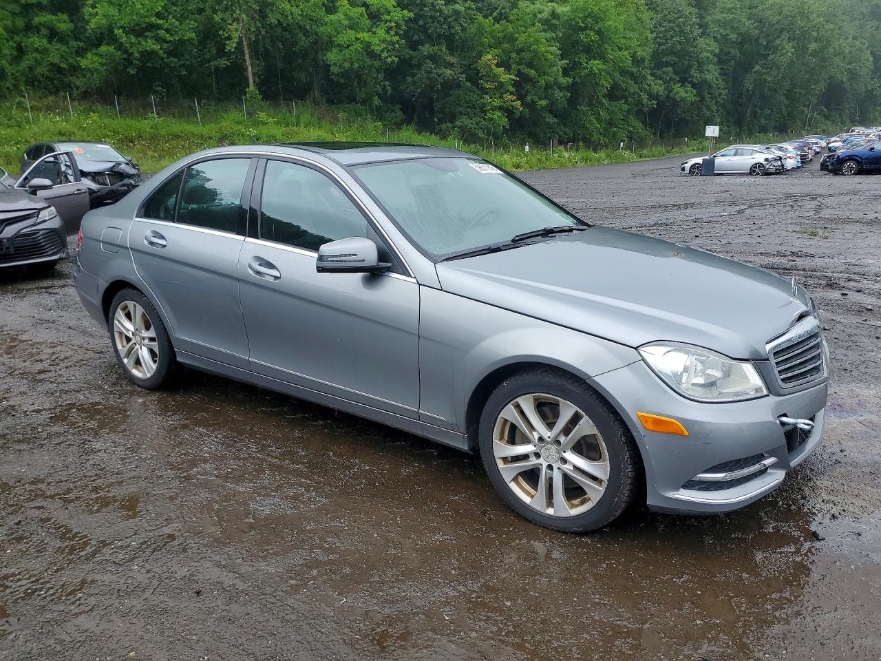 2014 Mercedes-benz C 300 4matic Silver vin: WDDGF8AB9EG193037